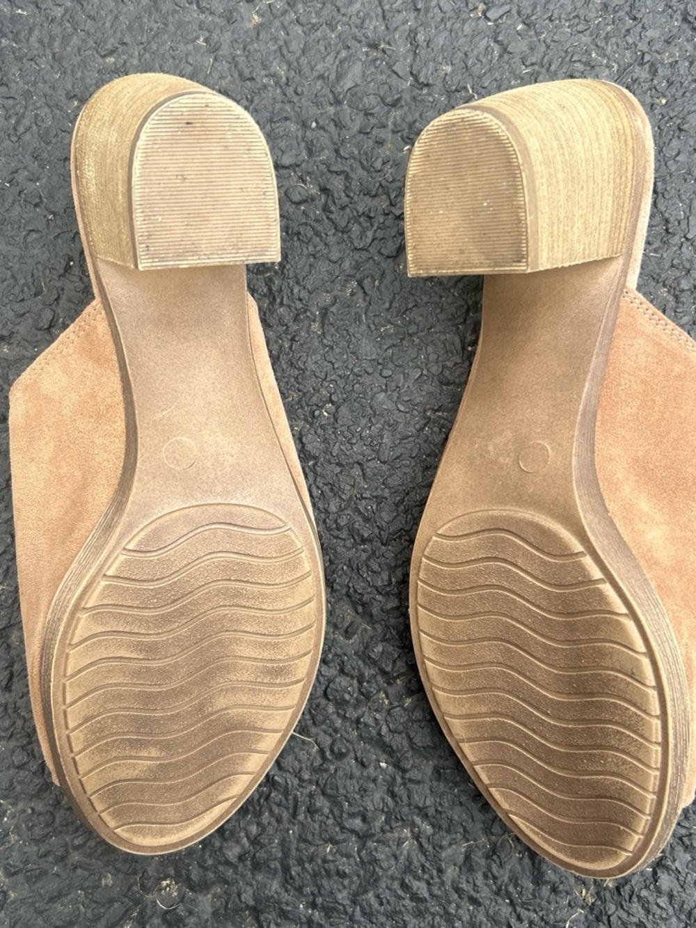Mariella Suede Open-Toe Mule in Tan - Picture 3 of 3